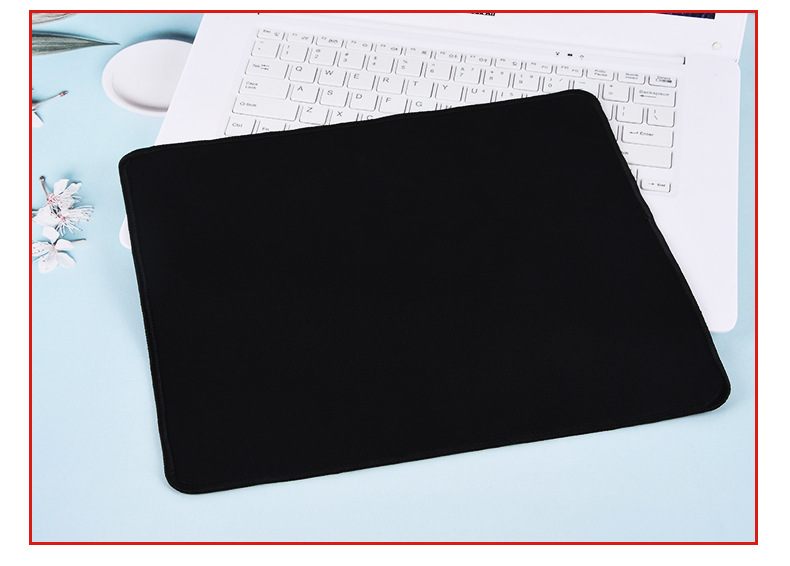 纯黑色锁黑色边鼠标垫