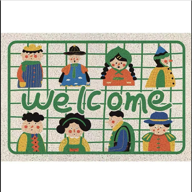 搞怪卡通地垫,丝圈地垫,入户门垫,耐脏防滑垫