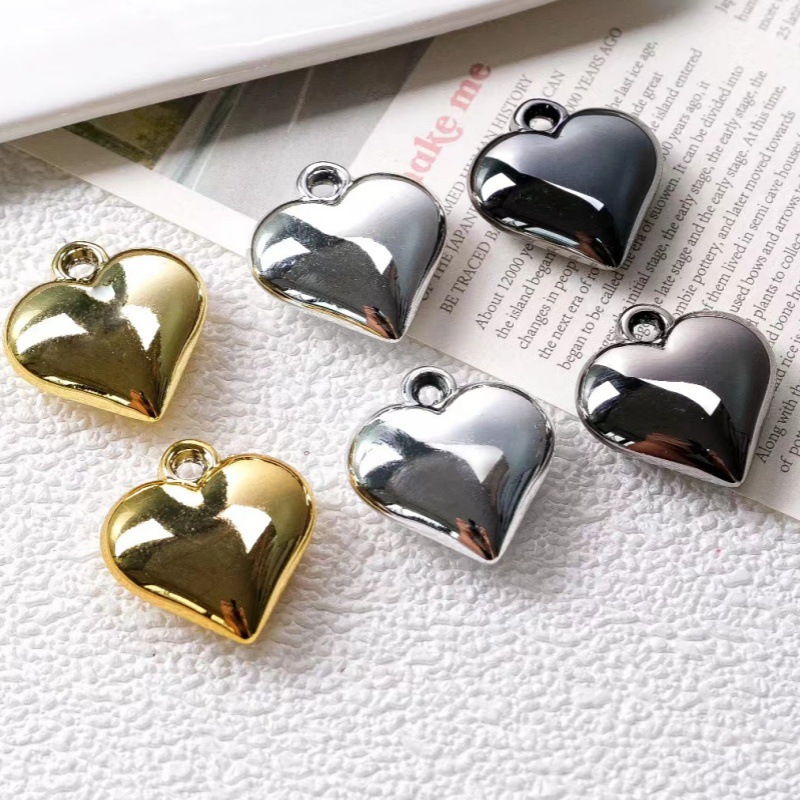 简约电镀立体光面爱心桃心