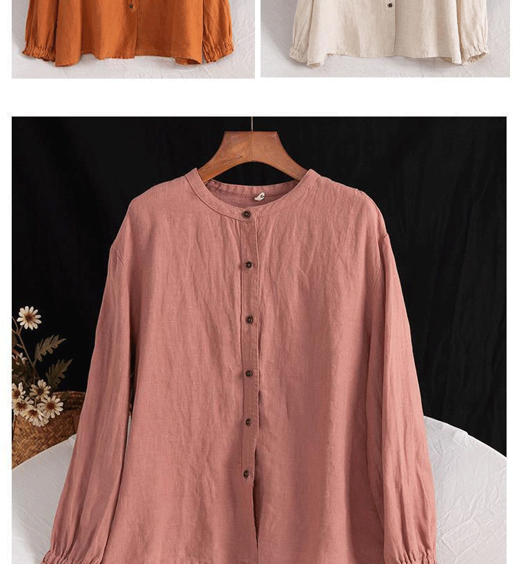 文艺复古女秋季棉麻衬衫女宽松圆领衬衣长袖休闲外套收口袖上衣女-tmall_17.gif