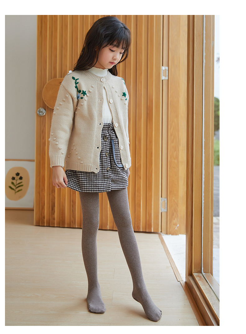 春秋竖条纹脚底爪爪连裤袜_23