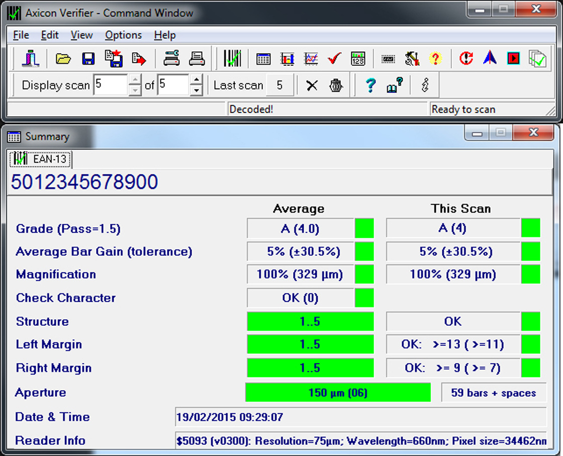 PS-Axicon 6015 7015 艾信康条码检测仪1.