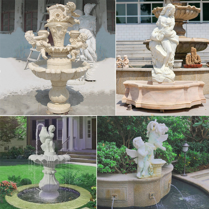 石材人物喷泉