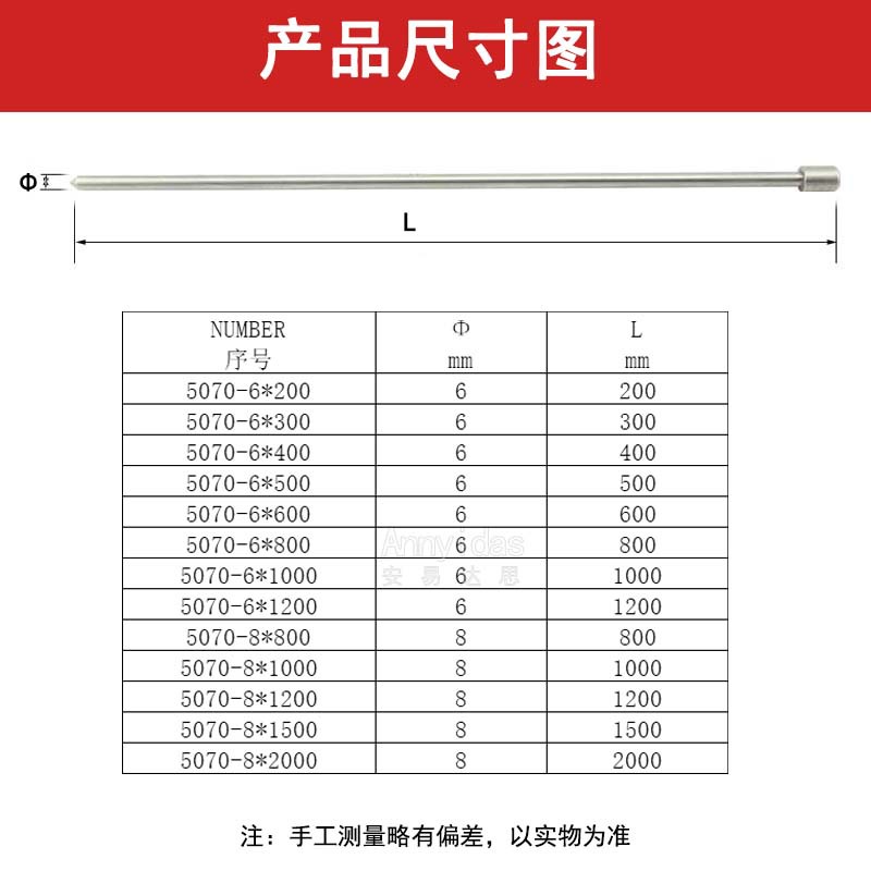 5070不锈钢听针尺寸