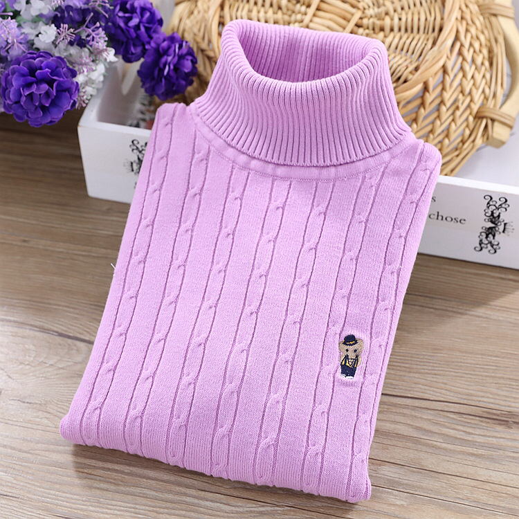 高领紫色加绒