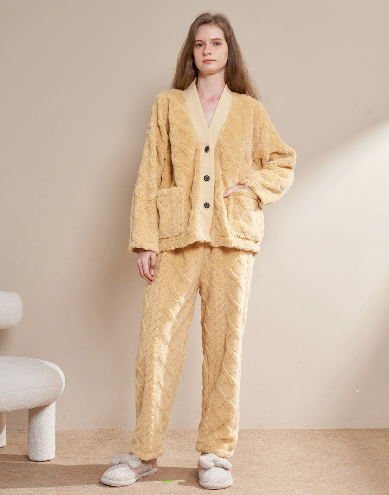 提花开衫--米白——