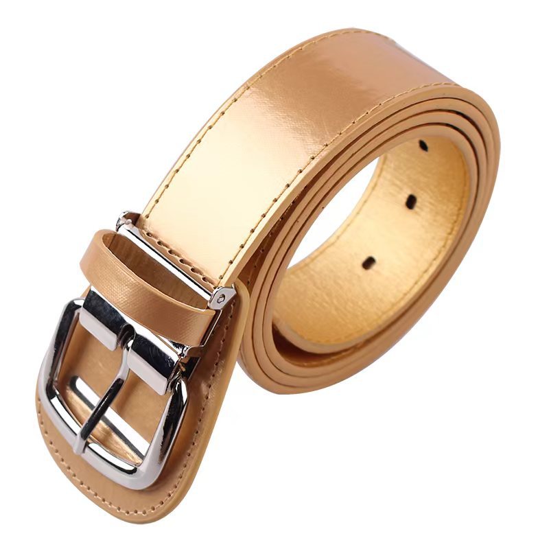 棒球腰带镜面金色