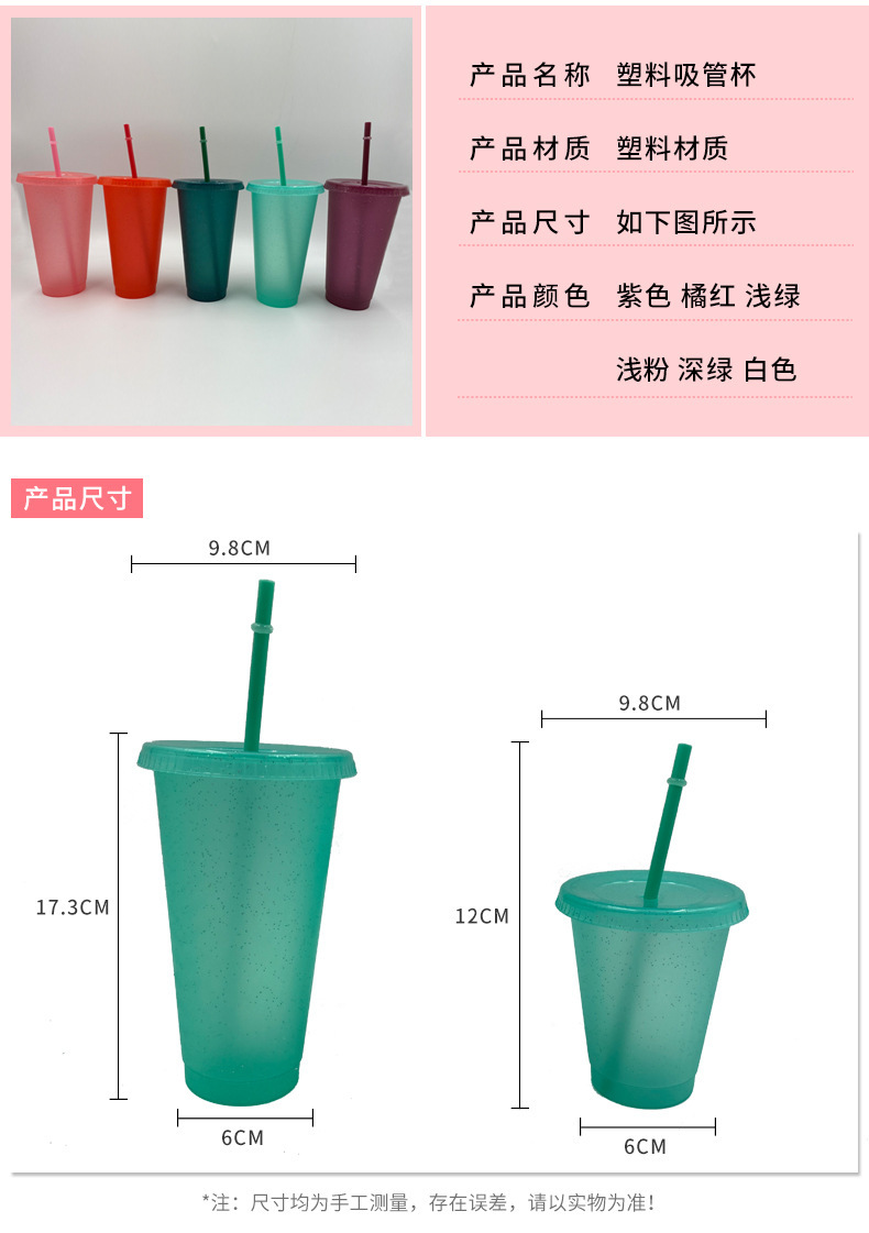 亮片闪粉吸管杯