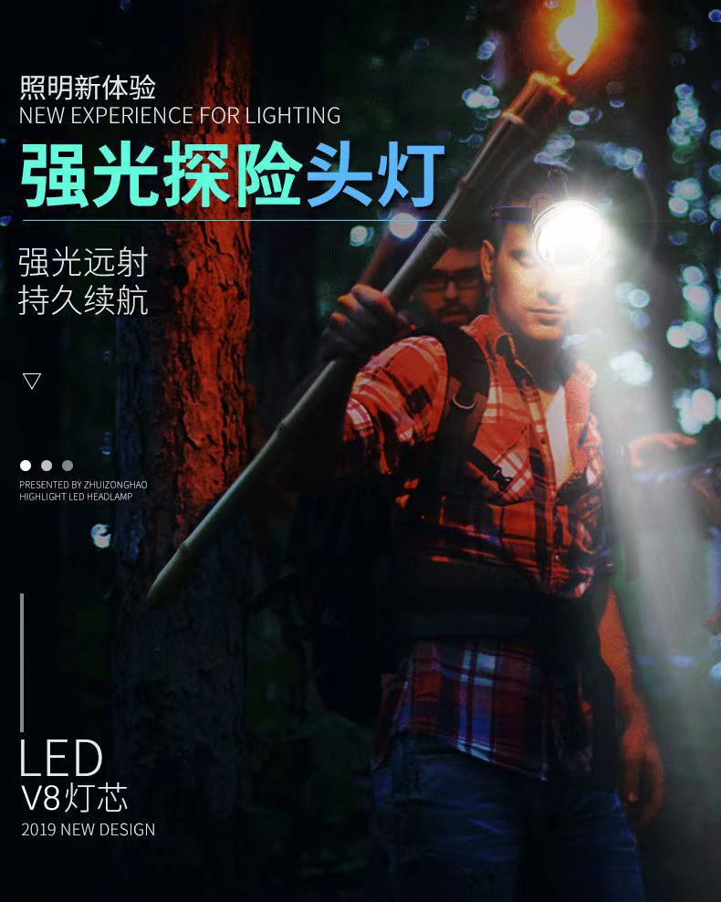 头灯可充电P90头戴式