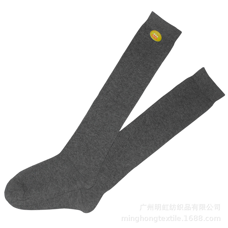 灰色长筒学生袜