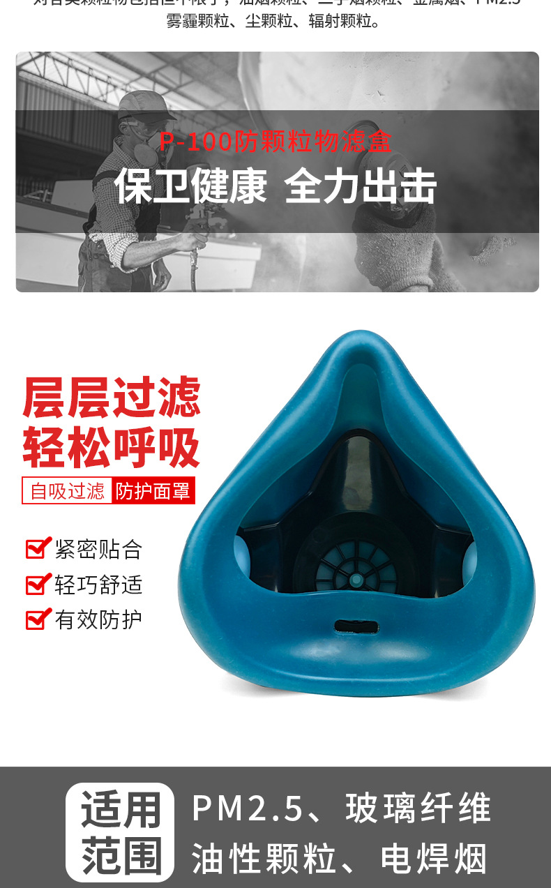 朝安7900绿色硅胶面罩介绍 (2).jpg