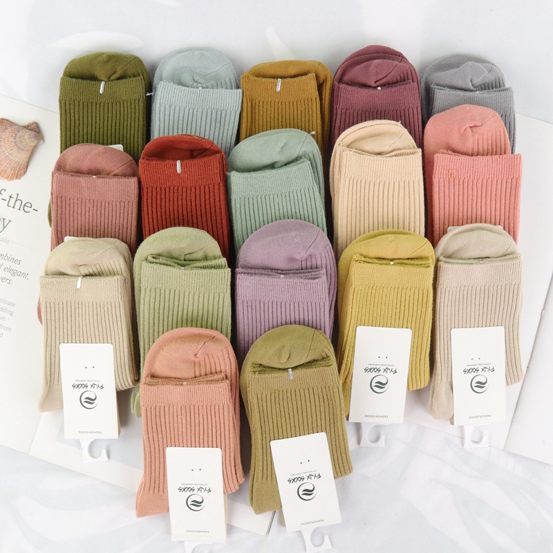 双针高腰厚棉女袜 (2)