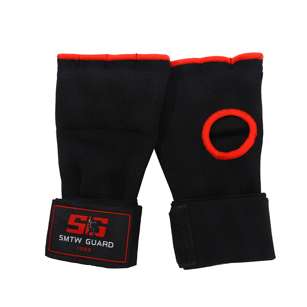 半指针织凝胶手套绑带款