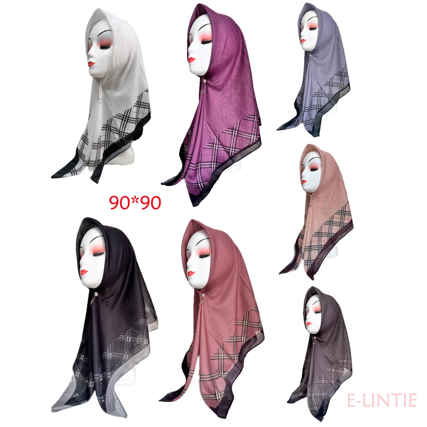 90土耳其纱方巾头巾