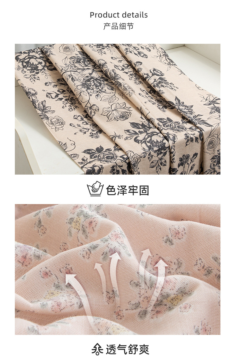 全棉花卉双层纱面料详情_08