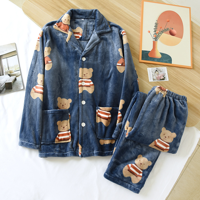 男款 深蓝毛毛熊