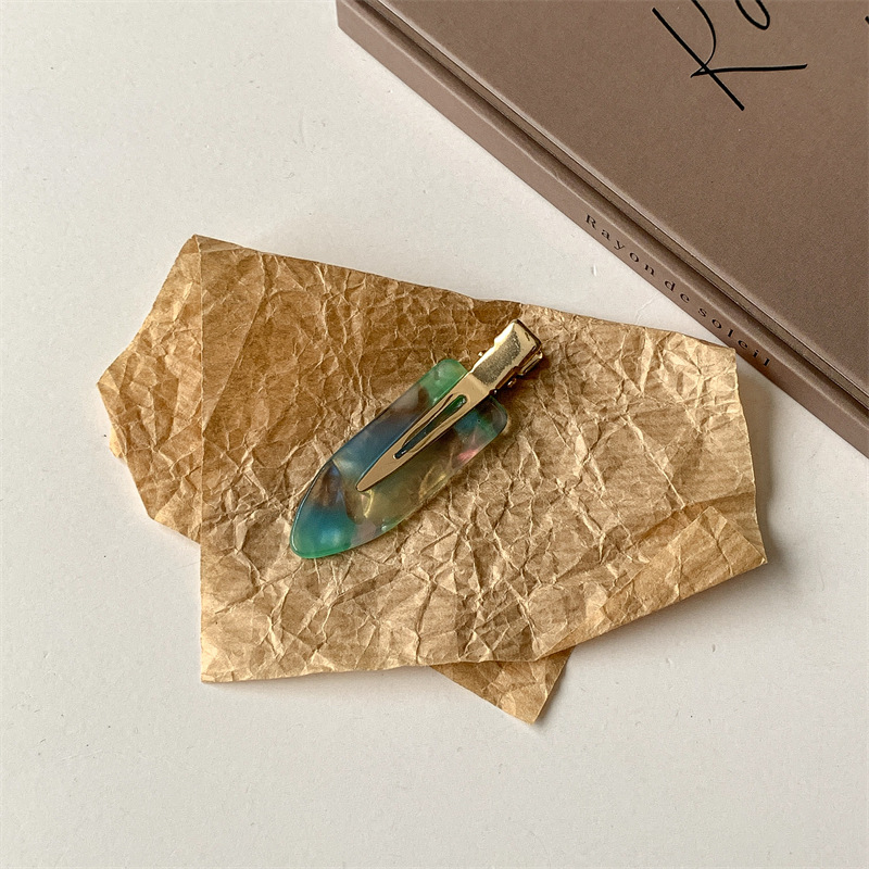 7#金色无痕发夹-极光蓝