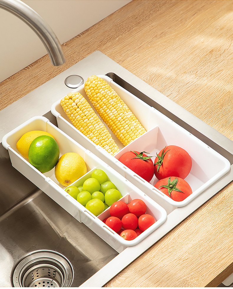 橱柜杂物长条储物盒调味用品塑料调料盒窄长型冰箱分格