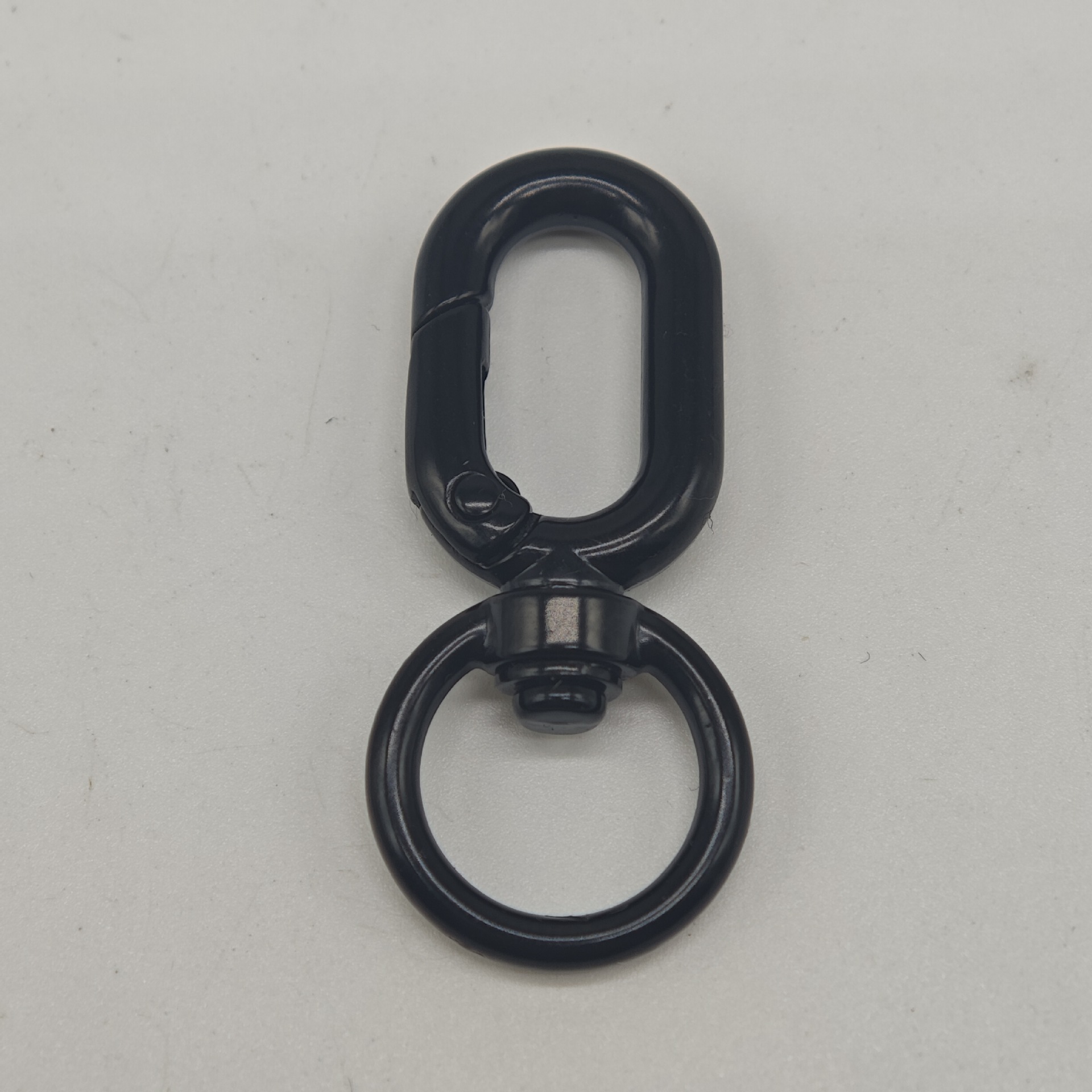 4分跑道圆锌合金圆尾弹簧扣五金配件手机小挂扣饰品8字调节钥匙扣