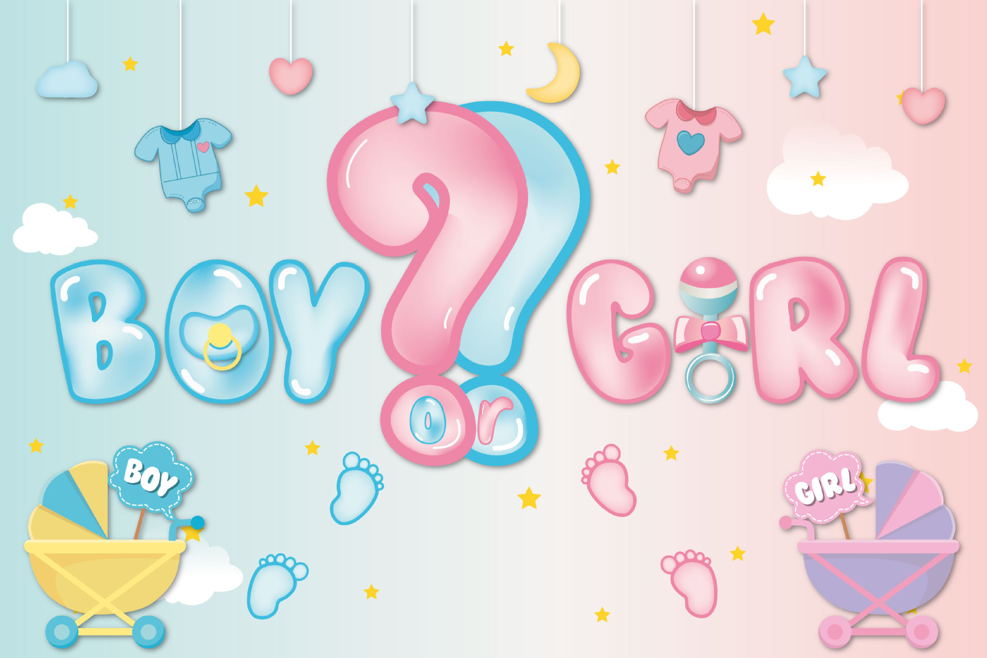 性别揭秘背景布