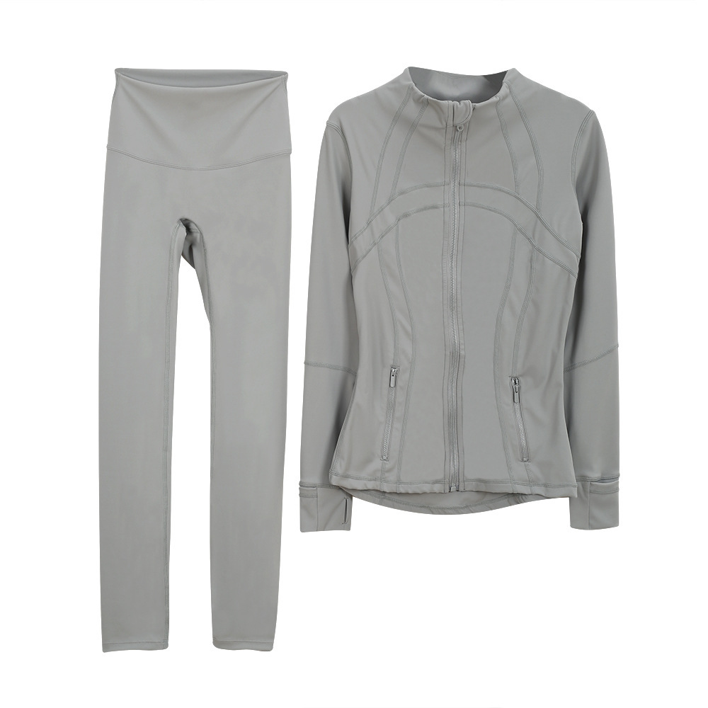 SKU19_颜色_中灰色夹克套装