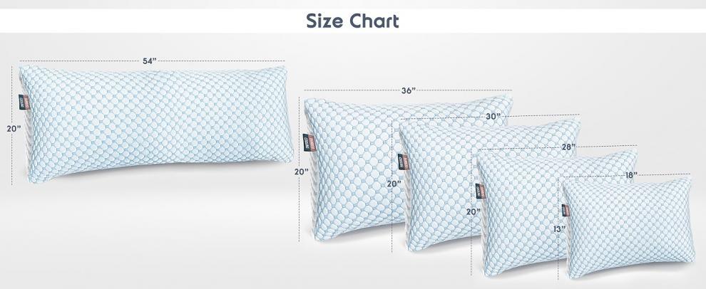 Pillow size chart