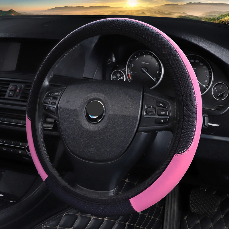 压花格子 黑粉色00