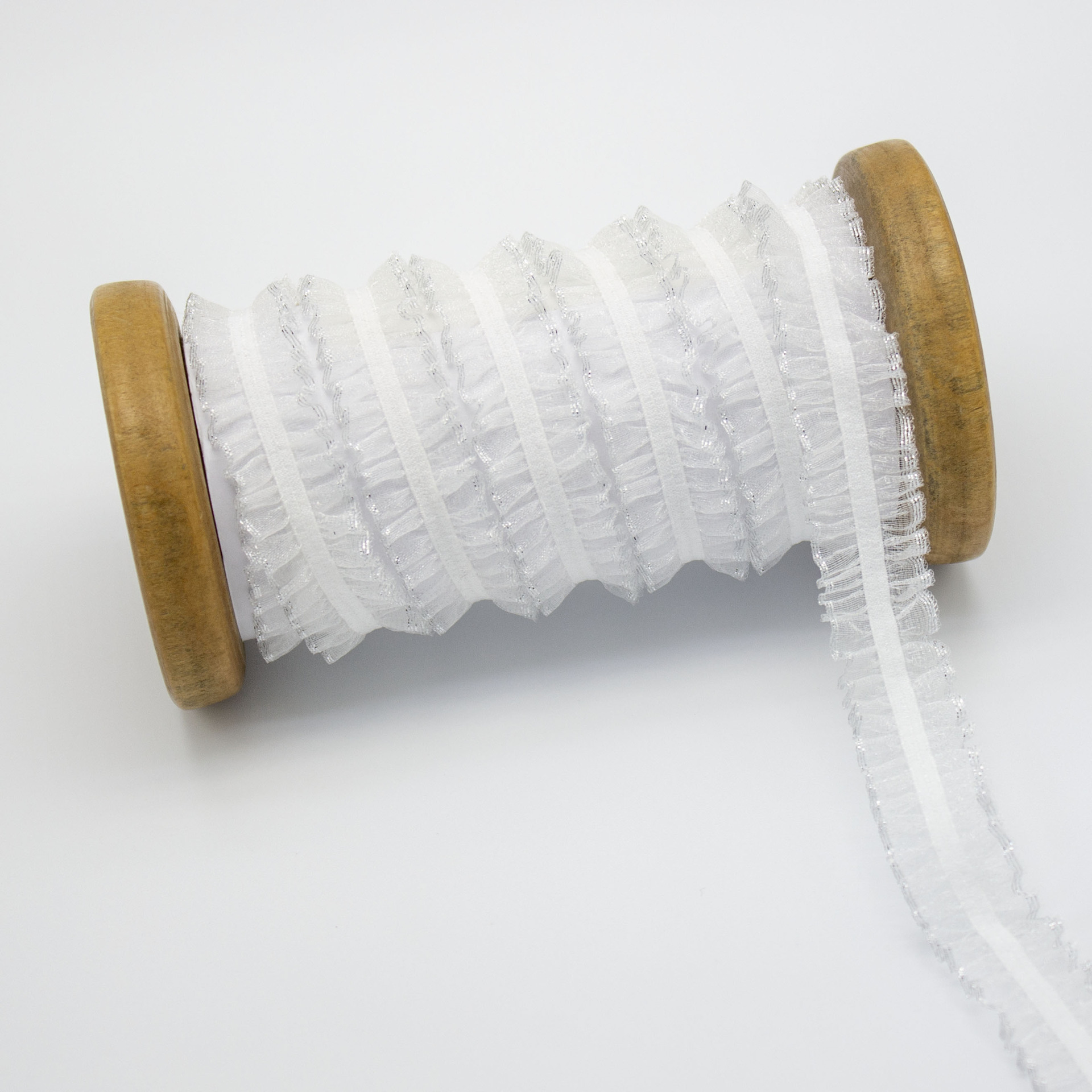 1.5双边雪纱 银丝本白