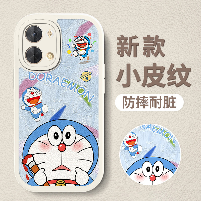 5-白D-84201-蓝色油画哆啦梦白底