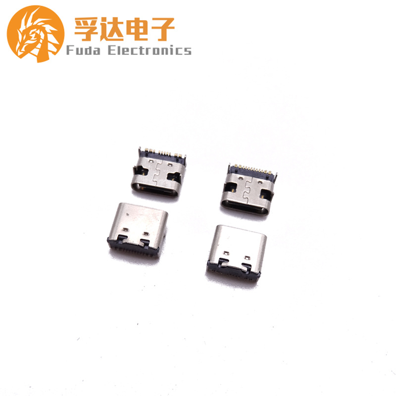 38.TYPE C14P-16P母座板上四脚插板SMT