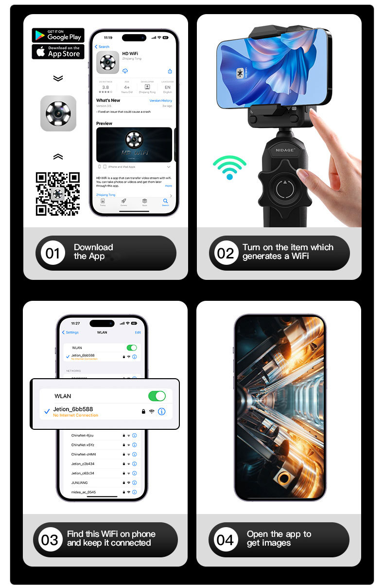 wifi工业内窥镜