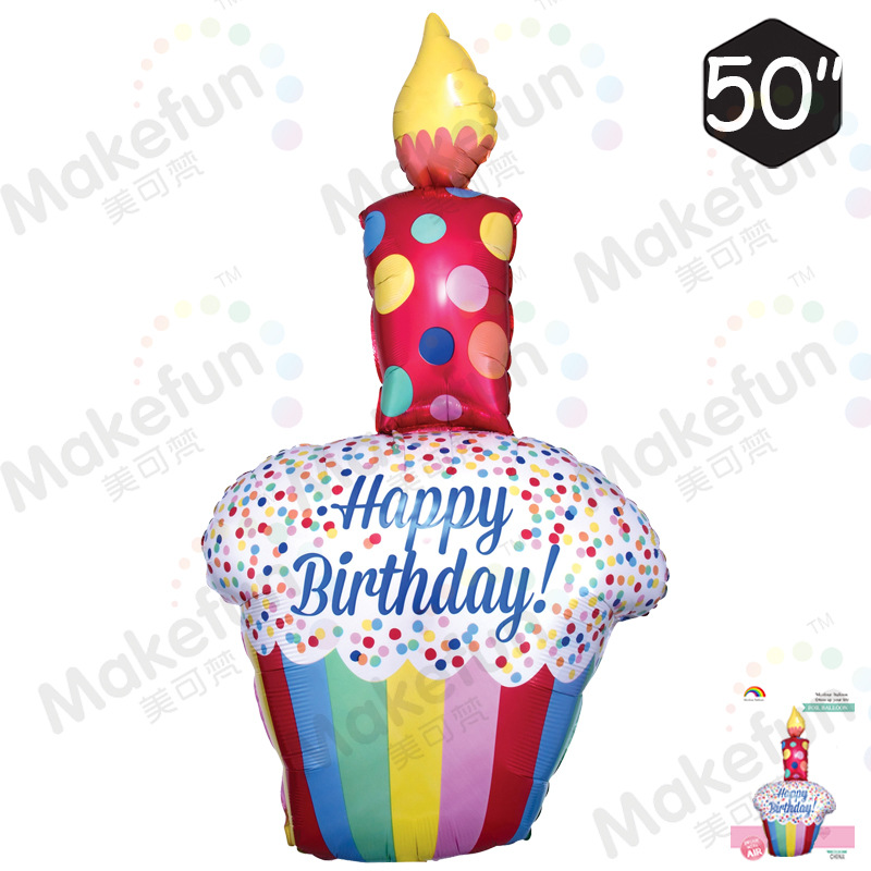 一岁彩点生日蜡烛蛋糕