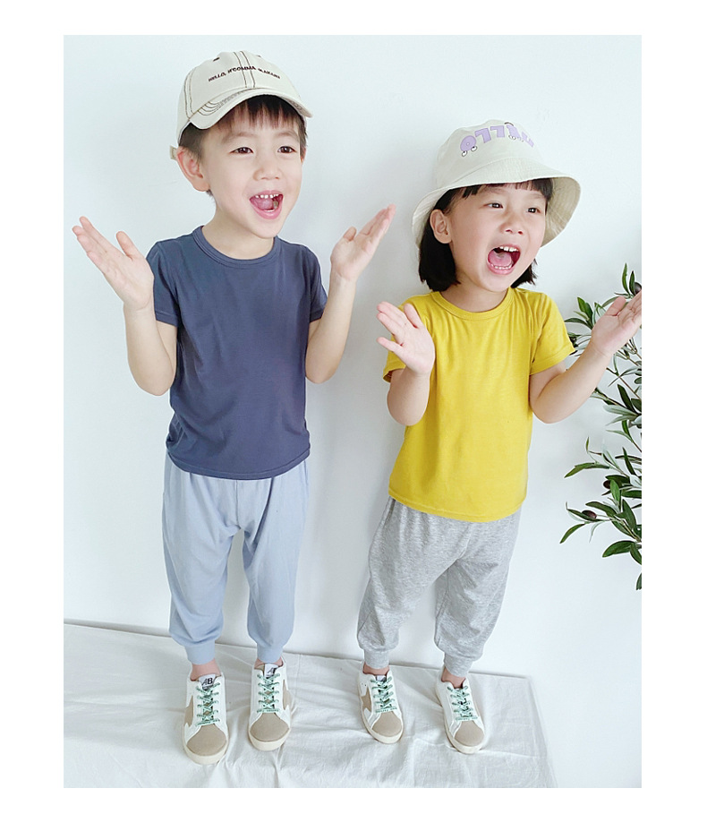 宝宝短袖纯色T恤_16