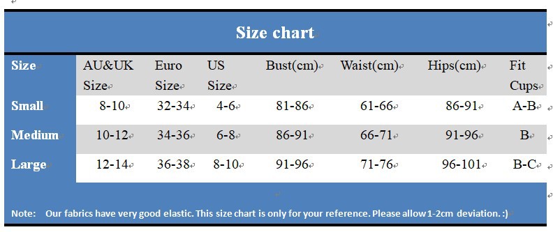 最新穿着尺寸SML- EN版-CM