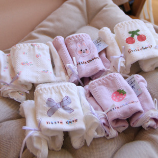 妹妹说紫色很有韵味”a类棉内裤裆加长 女生纯棉抗菌裆小碎花A251