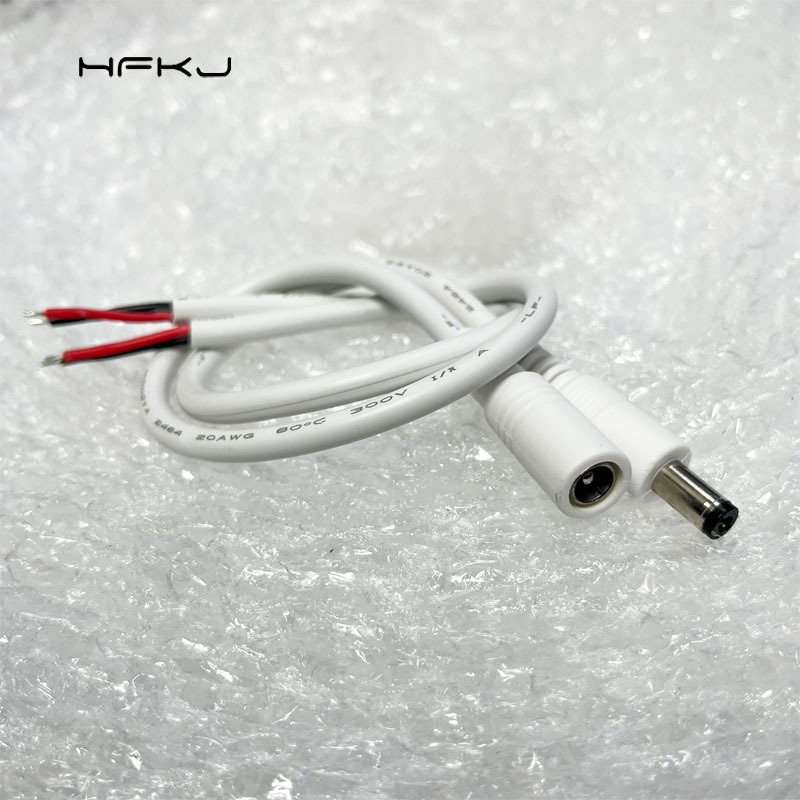 dc5521单头线白色20awg 0.3m 4