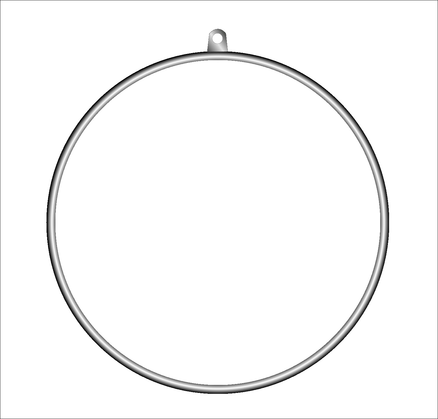 2 吊环单耳银色25