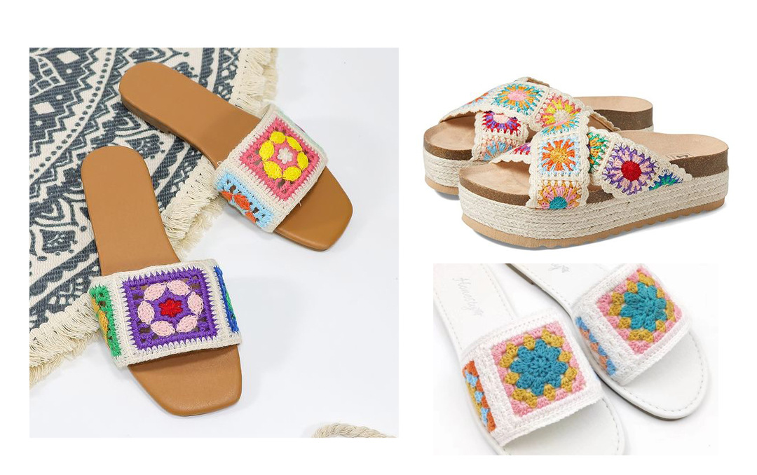 仿手钩花边应用