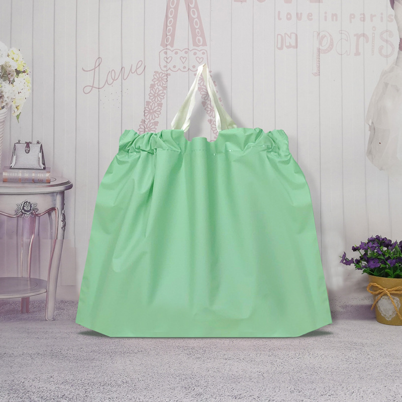 束口磨砂鸭蛋绿