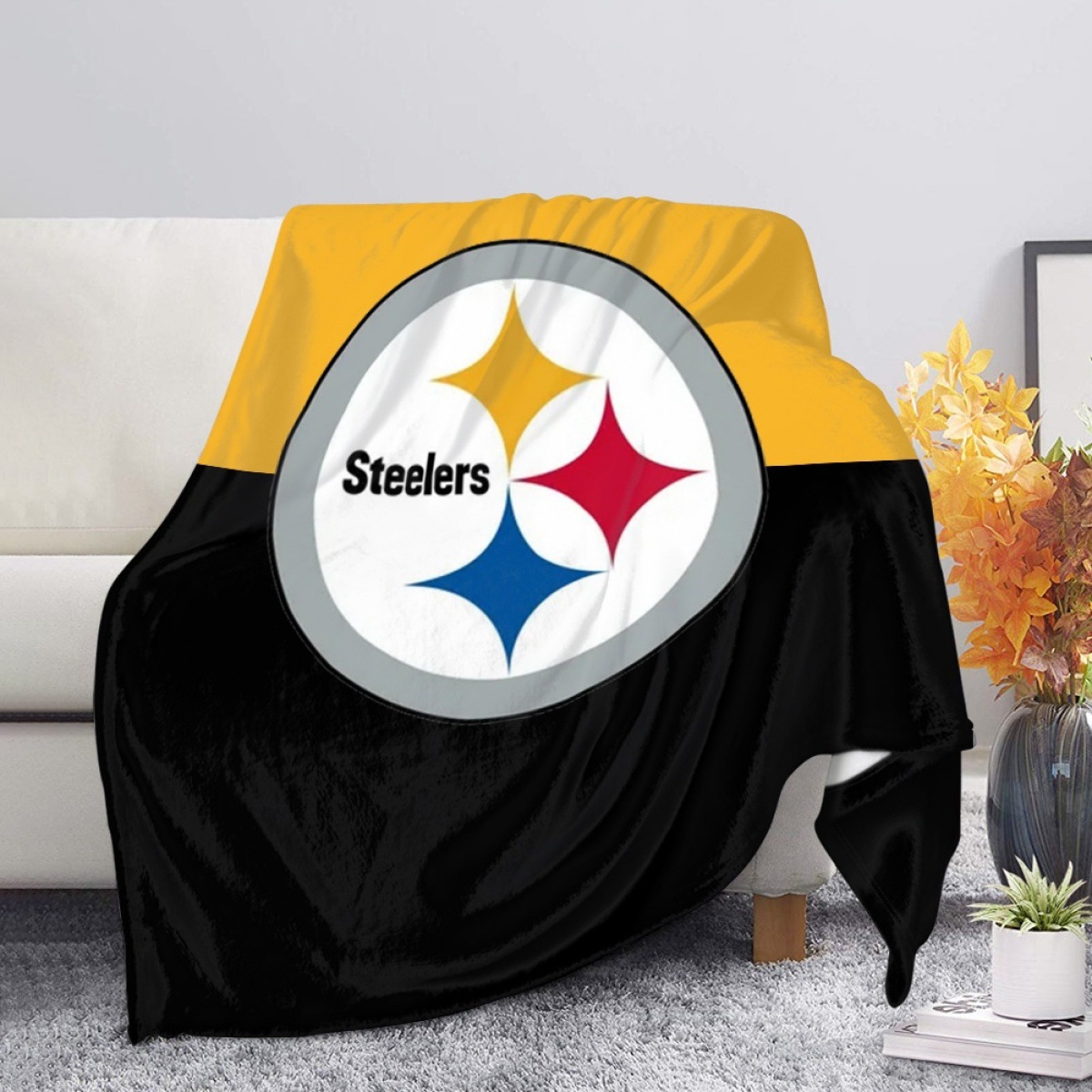 外贸欧美毛毯法兰绒毯子法莱绒毯NFL橄榄球来图印花批发代发