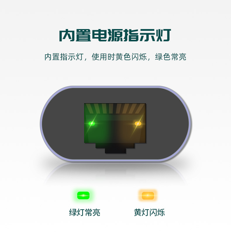 百兆RJ45网口转Type-c转接头