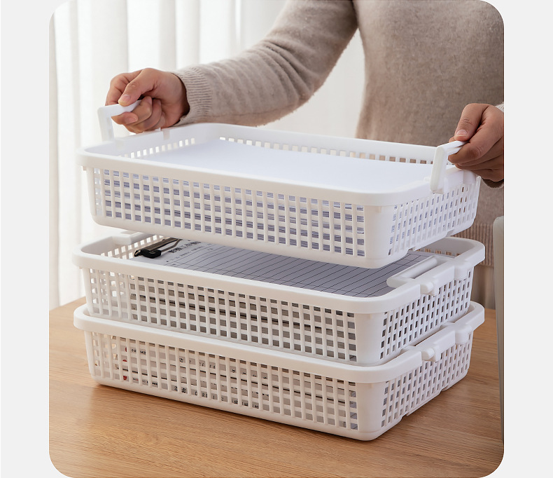 橱柜办公室书本收纳盒塑料日式a4文件收纳盒桌面杂物