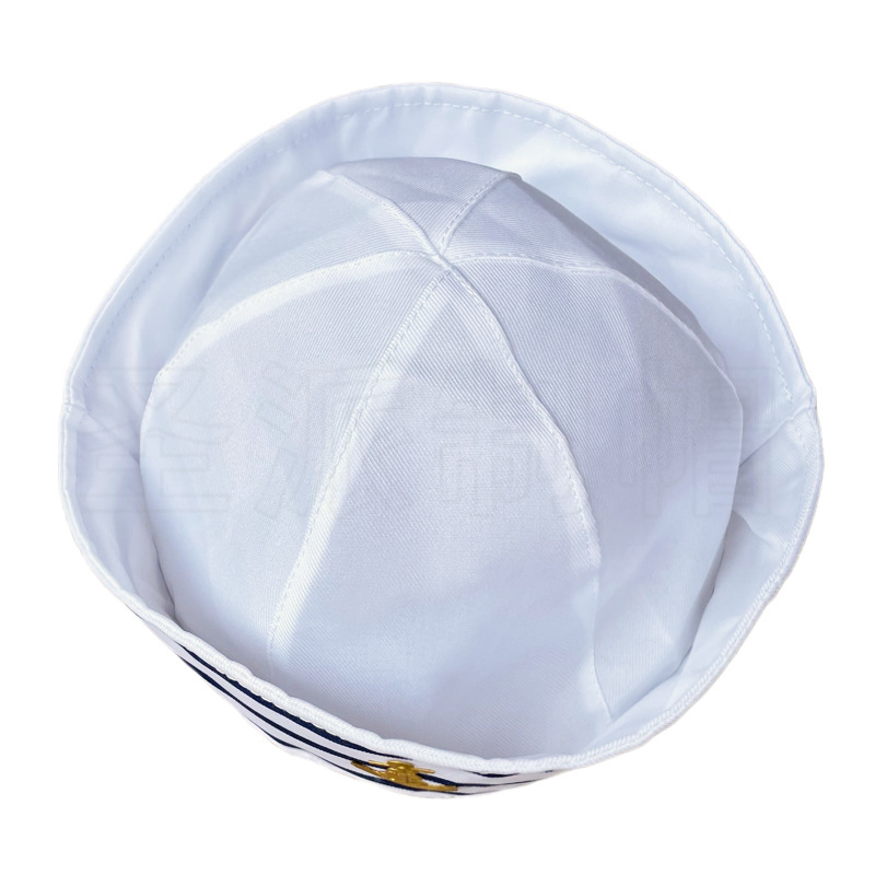 蓝白条纹水手帽4