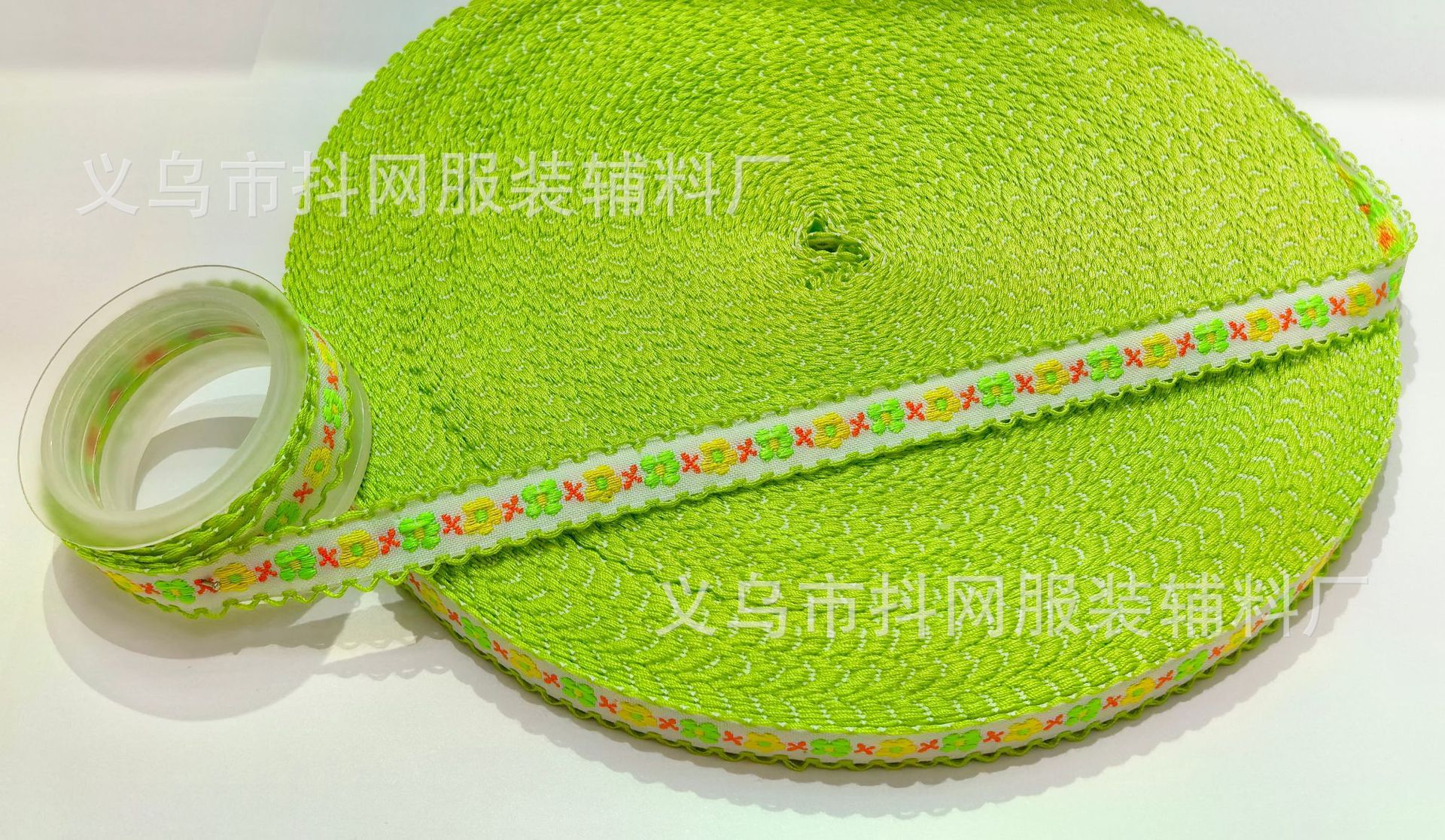 1.2cm木耳边民族风提花刺绣