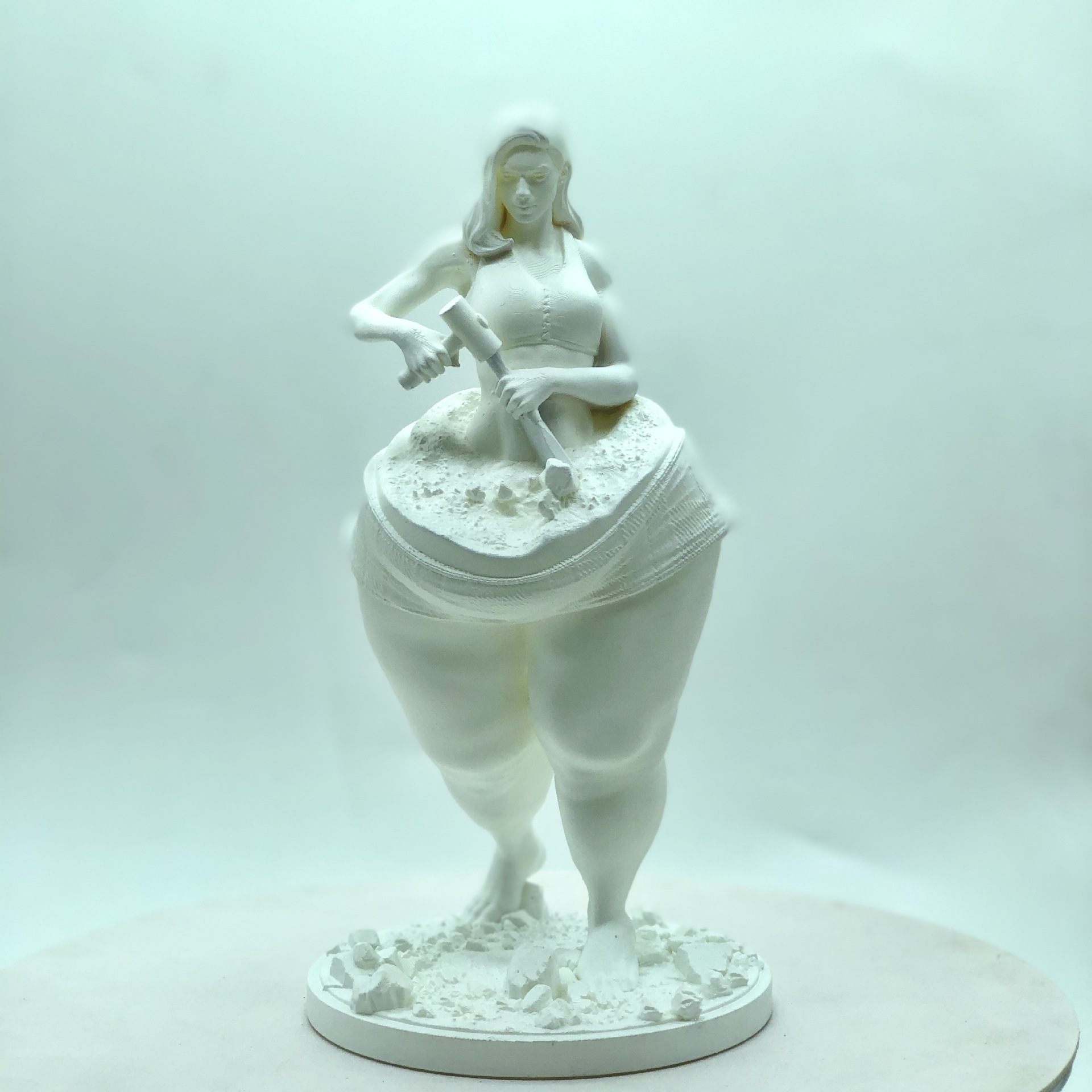 打破脂肪瘦身健美男女雕像装饰摆件健身