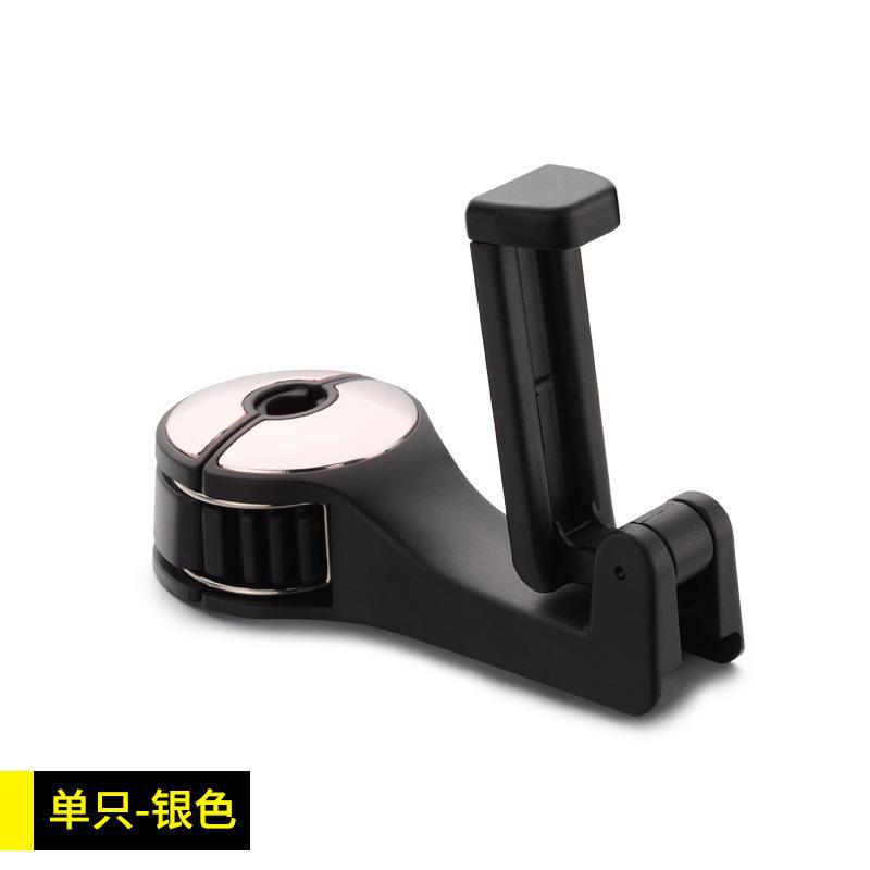 车载多功能挂钩手机支架汽车创意后排头枕挂钩车用锁扣式手机支架