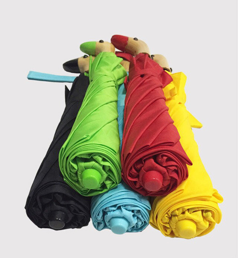 晴雨伞女新款外贸自动二折鸭子伞 厂家销售原木出口太阳伞批发