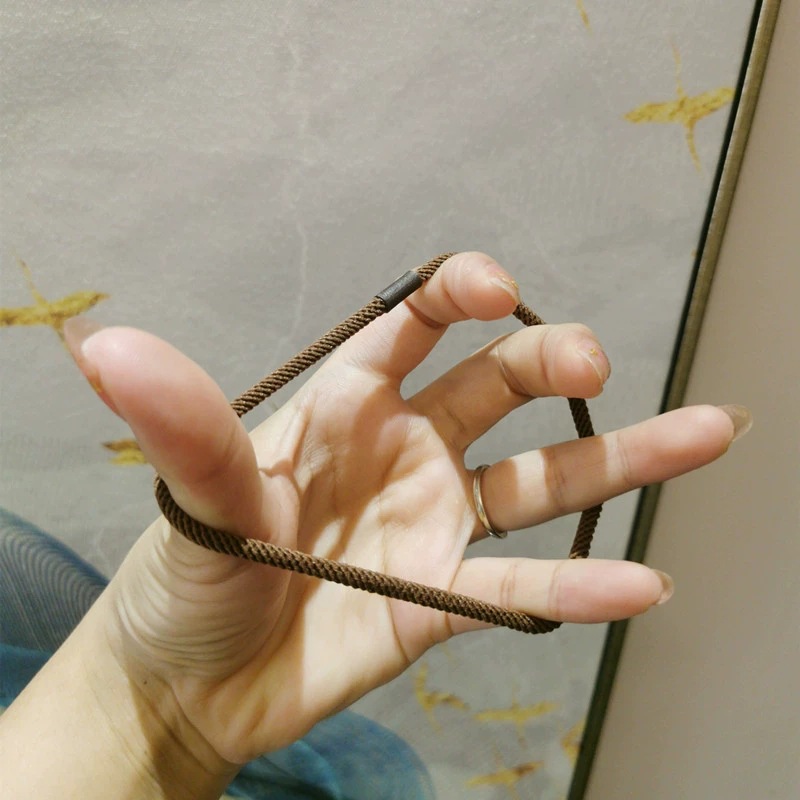 螺旋咖色新款头绳