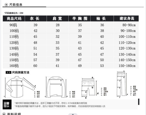 尺码标