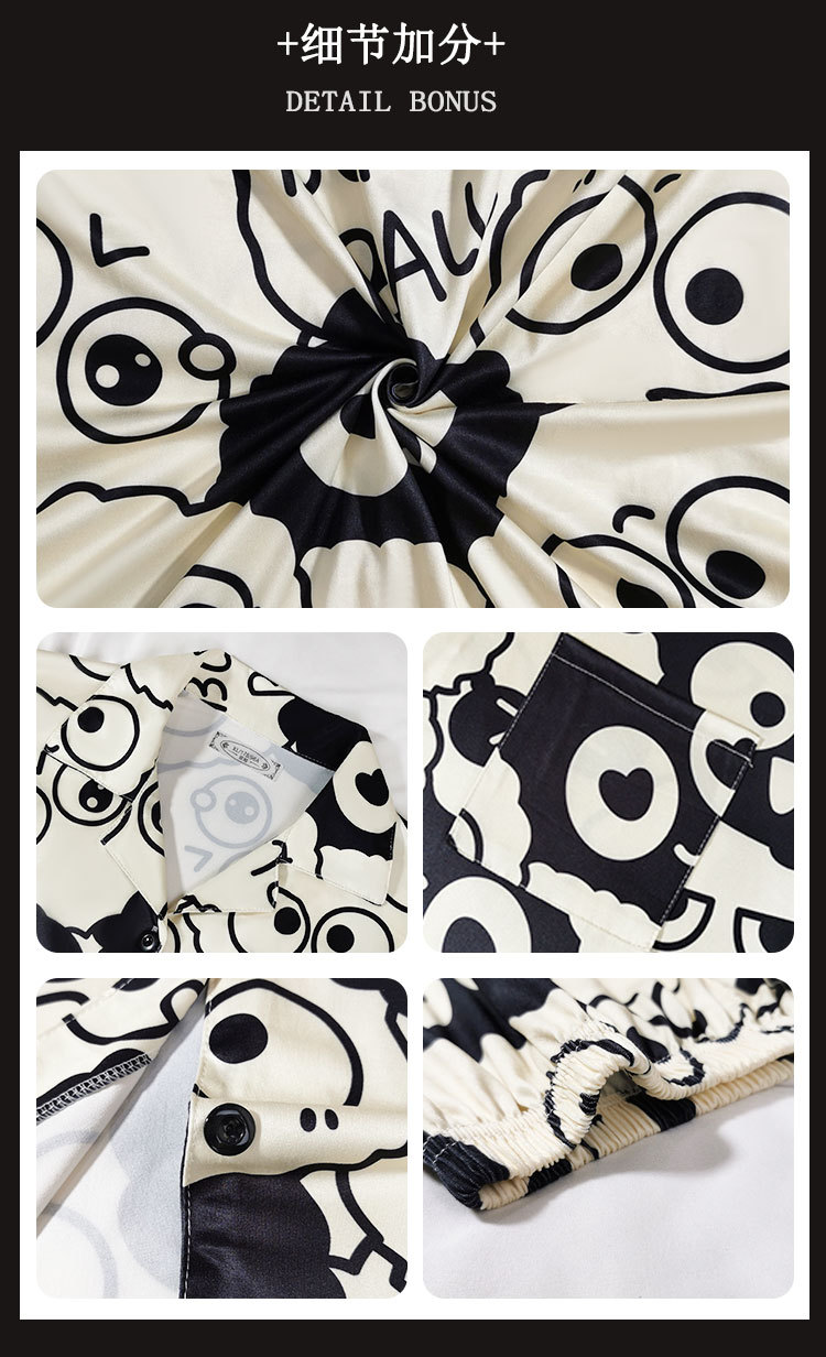 D.N-19三件套卡通煤球男装开衫套装 (4)